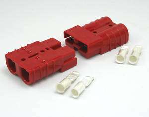 CONNECTORS KITS, #6AWG, SB50A 600V, 50A, ANDERSON,RED  