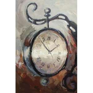  Mary Worcester Newell   Station Clock Canvas Giclee