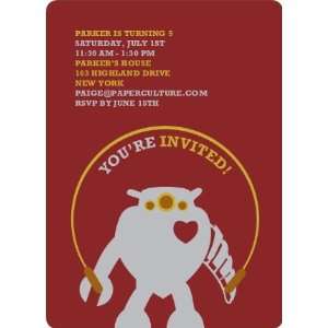  Robot Birthday Party Invitation