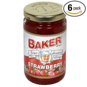 Baker Pie Filling, Strawberry, 10 Ounce (Pack of 6)  