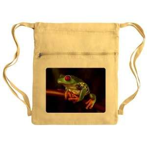  Messenger Bag Sack Pack Yellow Red Eyed Tree Frog 