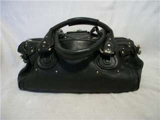 Chloe Made in Italy Paddington Black Leather Satchel Handbag Bag 