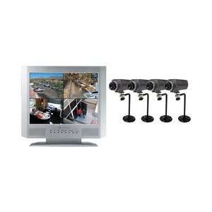   LCD 4 Channel Quad Observation System With 4 Cameras