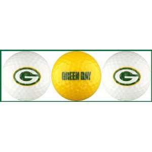  Green Bay Packers Golf Balls 3 Piece Gift Set with NFL 