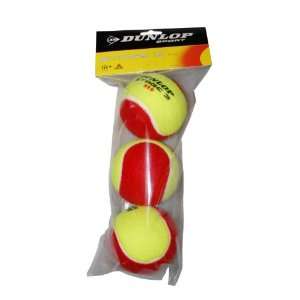   Stage 3 Red Felt Low Compression 3 Tennis Balls In Polybag Sports