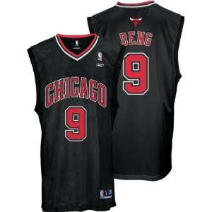 Luol Deng Black Reebok NBA Replica Chicago Bulls Jersey  