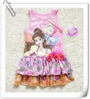   7Y Disney Princess Costume Summer Fancy Dress Tutu Skirt Outfit  