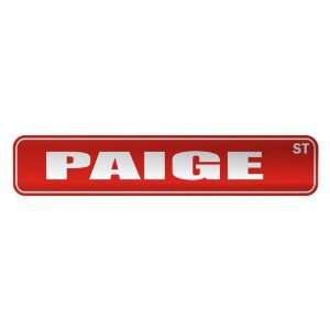  PAIGE ST  STREET SIGN NAME
