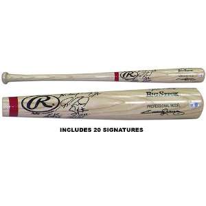   2008 World Series Champions Autographed 20 Signatures Big Stick Bat