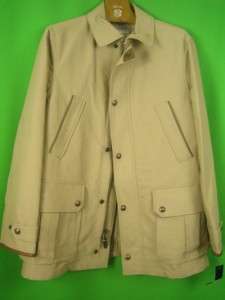 POLO RALPH LAUREN Beige Cotton NEW Zip Front Sport Jacket S  