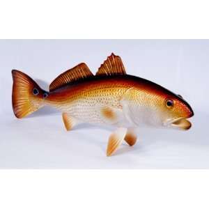  Handpainted Large Redfish Statue Saltwater Game Fish 