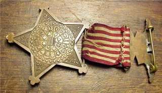 Civil War Numbered GAR Veteran Pin / Medal   No Res.  