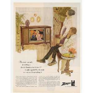   1965 Zenith Handcrafted Color TV Television Print Ad