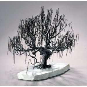 Wire Bonsai Tree Sculpture   Weeping Willow Style 