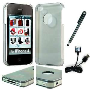   iPhone 4 + USB Data Sync and Charging Cable + Soft Tip Stylus Pen