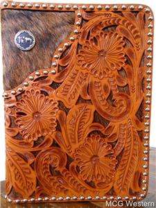 WESTERN KNEELING COWBOY HAND TOOLED LEATHER BIBLE COVER   ZIPPERED 
