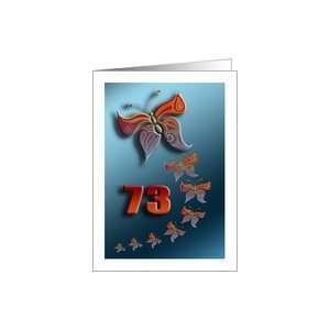  butterfly birthday 73 years old Card Toys & Games