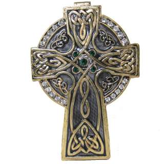 Celtic Cross Jeweled Trinket Box Collectible Gift NEW  
