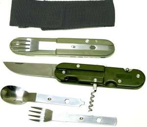 Wholesale Lot 48 Camping Multi Tool Silverware Knife Fork Set  