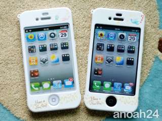 HAPPYMORI/iphone4, 4S Couple white cute case cover Cookie  