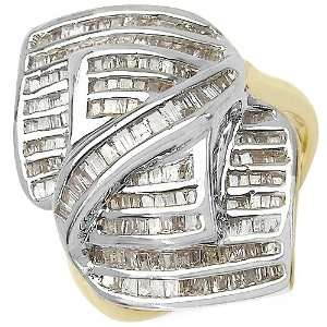  1.02 Carat 14K Gold Plated Genuine Diamond Accents 