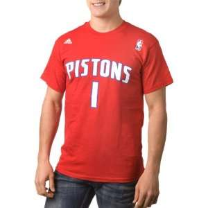 Allen Iverson adidas Name and Number Detroit Pistons T Shirt  