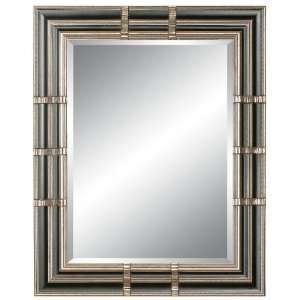  Contemporary Mirror   Parallel Reflections   Silver Black 