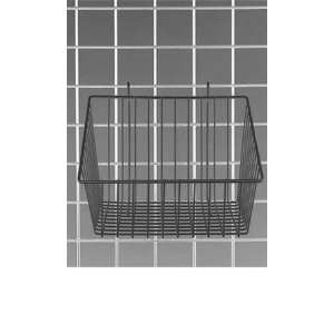  Black Wire Mini Grid Basket With 4H Front  12 X 12 X 8 