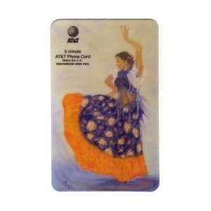    5m Gypsy Flamenco Dancer With Blue & Orange Dress Art by Rogalla