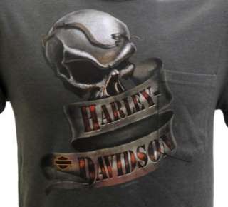 Harley Davidson Las Vegas Dealer Tee T Shirt Skull GRAY MEDUM #RKS 