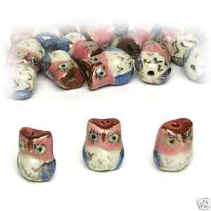 Ceramic Owl Beads Owls  