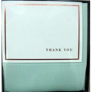   TYN9076 Aqua and Brown Formal Thank You Notes