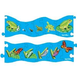   Time Lapse Puzzles Set of 2 Frog and Butterfly Puzzles Toys & Games