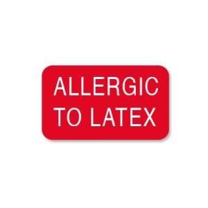   American Medical ID Allergic to Latex Sticker