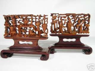 Antique Chinese Hand Carvd Ying Mu Wood Desk Items  