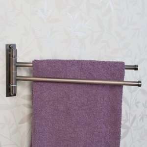  Solid Brass Double Swing Arm Towel Bar   Oil Rubbed Bronze 