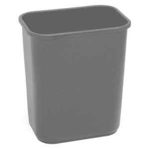   2818GY Plastic 28 1/8 Quart Commercial Wastebasket, Rectangular, Gray