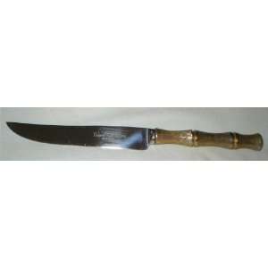  Regent Stainless England Steak Knife   Gold Handled   Heavy Knife