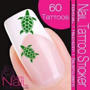  Nail Tattoo Sticker Turtle / Tortoise   green Beauty