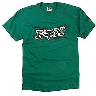 Fox Racing Emulsion T Shirt Tee Green Black Large LG  