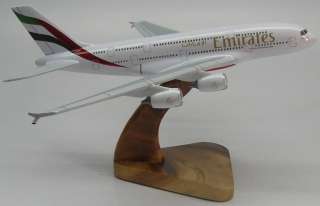 Airbus A 380 Emirates UAE Airplane Wood Model Large FS  