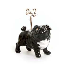  Pug Hand Crafted Picture Holder   Realistic Black