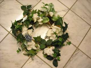 floral wreaths and 2 ceramic pots artificial bouquet  