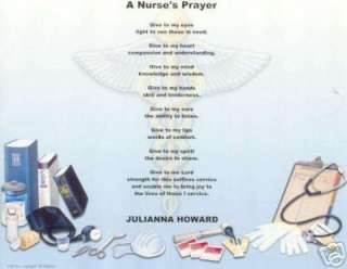 WHAT IS A NURSE POEM PRAYER PERSONALIZED NAME MEDICAL  
