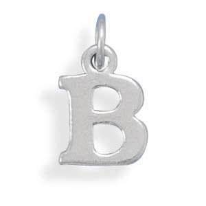  Sterling Silver Oxidized B Charm Jewelry