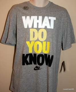 Nike WHAT DO YOU KNOW Mens Dri Fit T Shirt BO JACKSON 412456 063 NWT 
