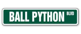BALL PYTHON Street Sign snake reptile signs boa gift lover corn black 