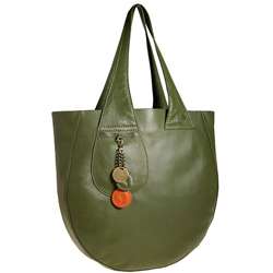Alla Leather Art Goldy Forest Green Shoulder Bag  