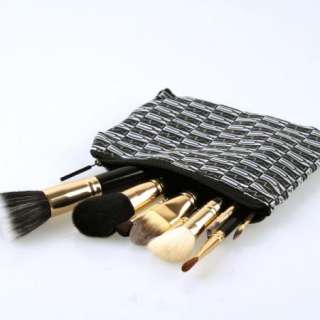 10 PCS Makeup Brush Cosmetic Brushes Set Kits With 2 Waterproof PVC 