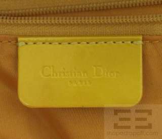   Dior Brown & Yellow Patent Leather Croc Embossed Saddle Bag NEW  